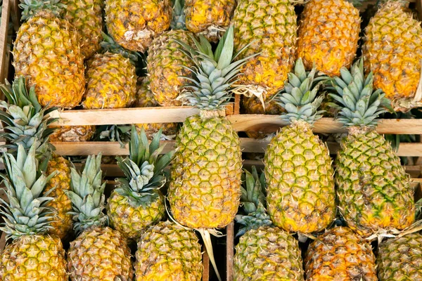 Pineapples Stall Central Fruit Vegetable Market Arequipa Peru — Stock Photo, Image