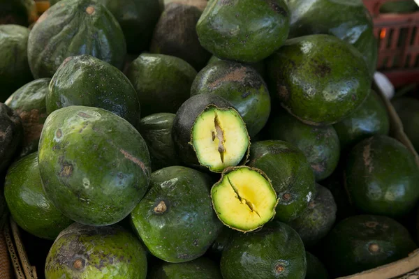 Avokádo Stánku Centrálním Trhu Ovocem Zeleninou Arequipa Peru — Stock fotografie
