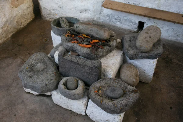 Перуанский Камень Марай Политический Предмет Используемый Измельчения Пищи Перу — стоковое фото