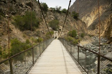 Cabanaconde 'dan Oasis' e giden yolu takip ederek Colca Kanyonu 'ndan yürü..