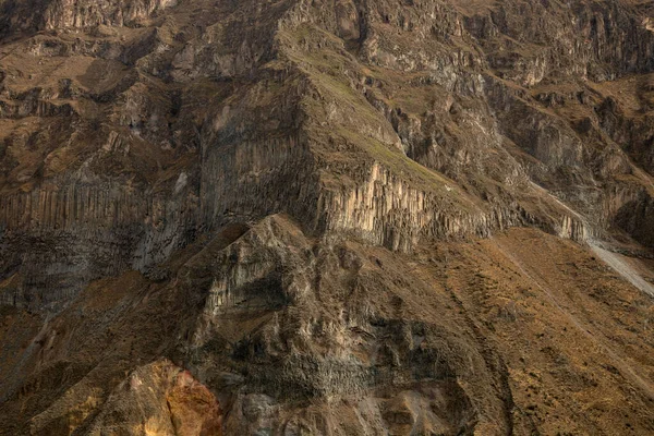 Vandra Genom Colca Canyon Längs Vägen Från Cabanaconde Till Oasis — Stockfoto