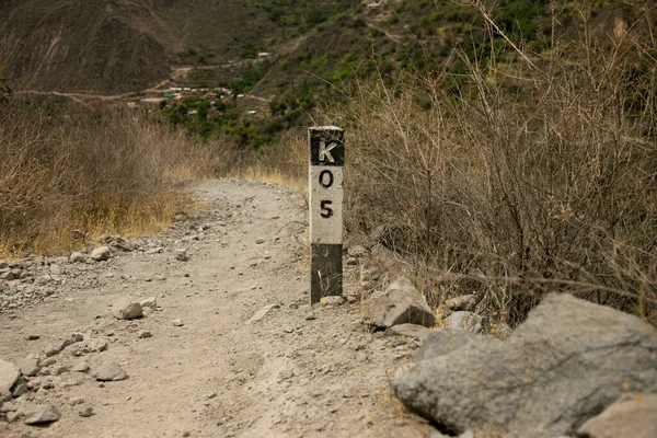 Hike Colca Canyon Route Cabanaconde Oasis — Stock Photo, Image