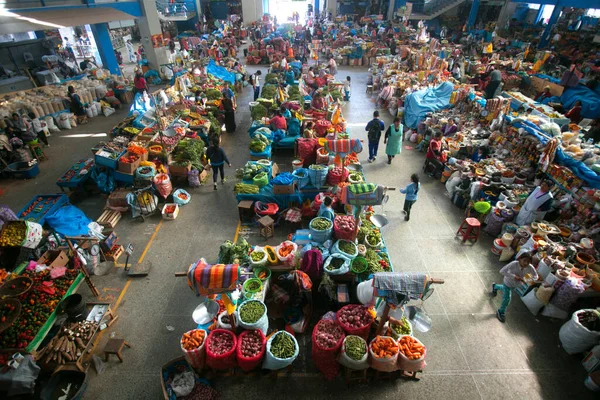 Urubamba Peru 1St October 2022 Central Food Market Urubamba City — Stock fotografie