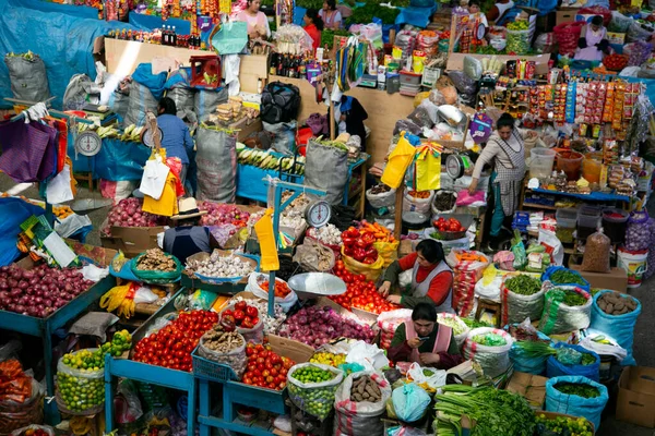 Urubamba Peru 1St October 2022 Central Food Market Urubamba City — ストック写真