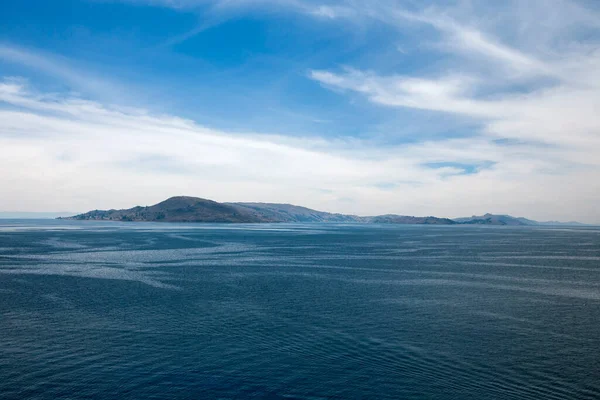 Vistas Isla Amanti Lago Titicaca Desde Isla Taquile Perú — Foto de Stock