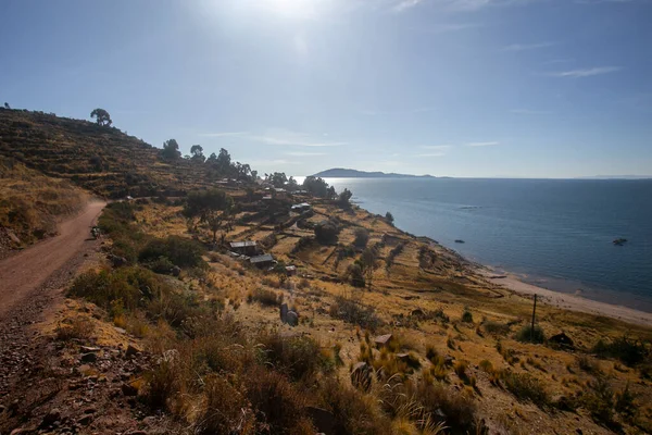 Views Lake Titicaca Llachn Peninsula Peru — Stock Photo, Image