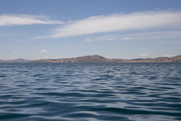 Peru Daki Llachn Yarımadası Ndan Titicaca Gölü Manzarası — Stok fotoğraf