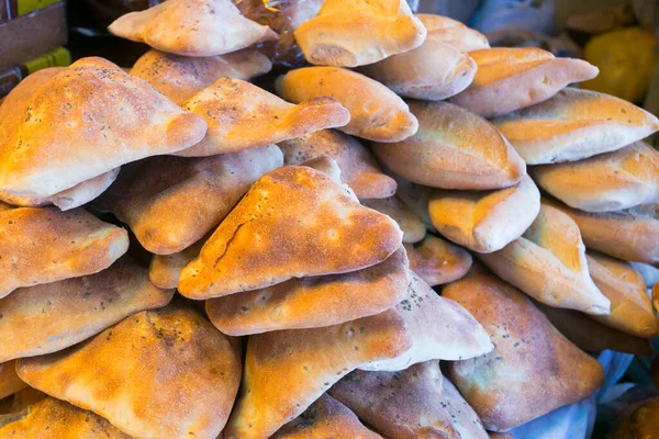 Peruvian Bread Market Stall City Puno — Stock Photo, Image