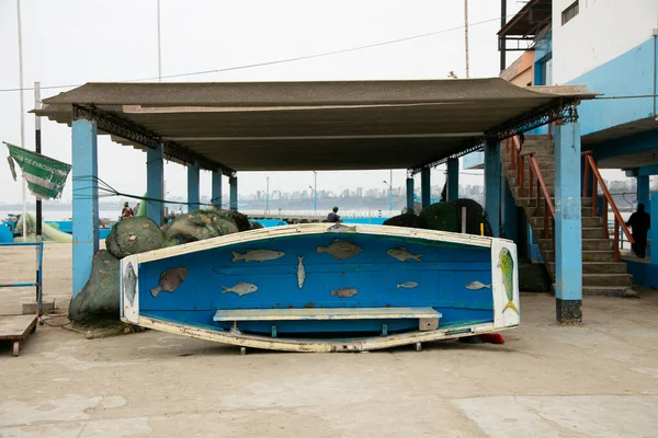 Peru Nun Lima Kentindeki Chorrios Limanında Balıkçılık Endüstrisinin Tekneleri Etkinlikleri — Stok fotoğraf