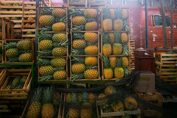Lima Peru Stycznia 2023 Działalność Handlowa Centralnym Rynku Owoców Miasta — Zdjęcie stockowe