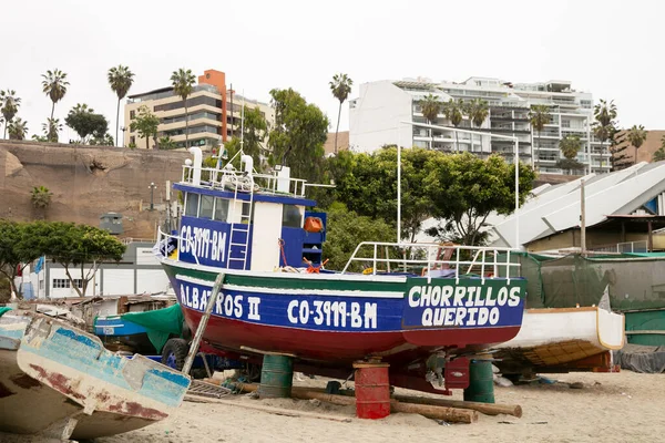 Lima Peru Januari 2023 Fiskerinäringens Verksamhet Hamnen Chorrios Staden Lima — Stockfoto