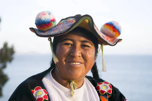 Llachon Peru Januari 2023 Lokalbefolkningen Från Lachonhalvön Vid Titicacasjön Med — Stockfoto