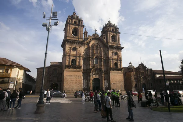 Cusco Perú Enero 2023 Iglesia Compañía Jesús Hecho Piedra Terminado —  Fotos de Stock