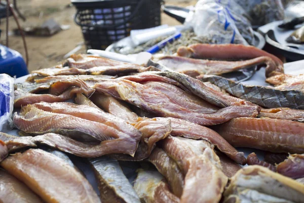 Vis Stal Een Strand Markt Sichon Provice Het Zuiden Van — Stockfoto