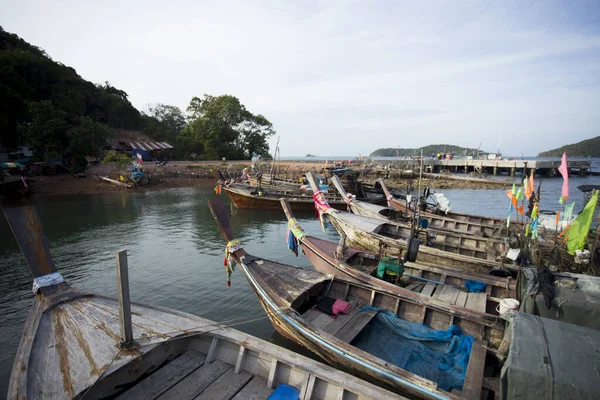 Fischerboote Auf Der Insel Yao Süden Thailands — Stockfoto