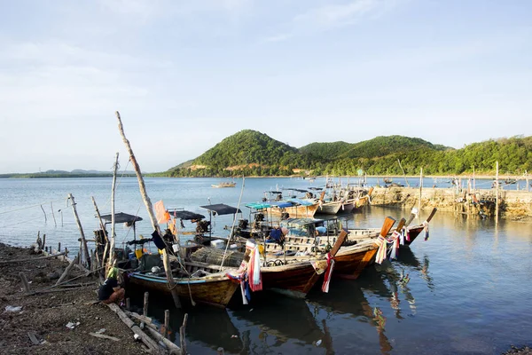 Fiskebåtar Yao Södra Thailand — Stockfoto