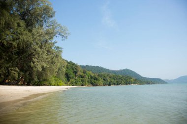 Tayland 'ın güneyindeki Ko Yao adasındaki güzel bir paradisiacal plajın manzarası..