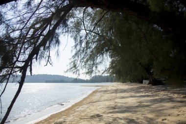 Tayland 'ın güneyindeki Ko Yao adasındaki güzel bir paradisiacal plajın manzarası..