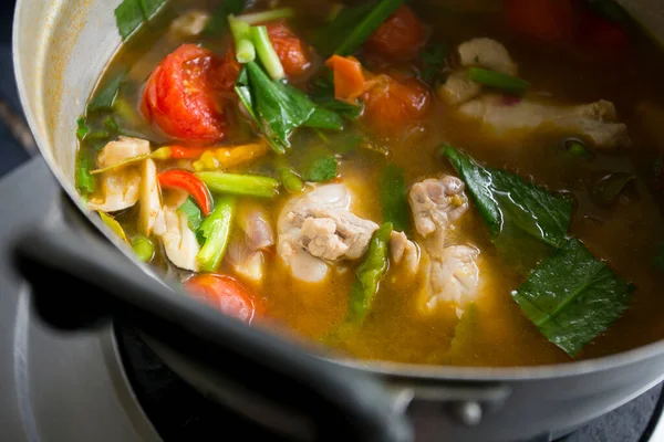 Tom Yum Chicken Soup Originating Thailand Can Said One Best — Stock Photo, Image
