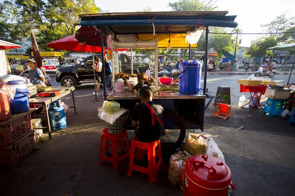 Chiang Mai Thailand 1St January 2023 Street Food Stall Streets — Stock Photo, Image