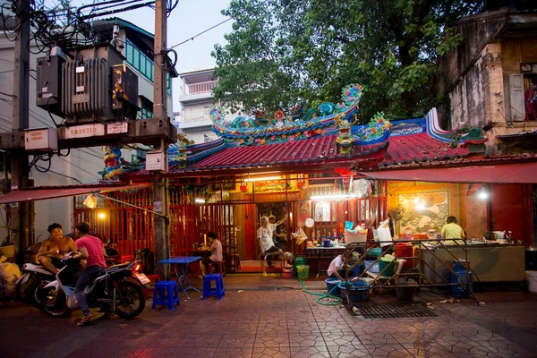 Bangkok Tajlandia Stycznia 2023 Restauracja Chińska Dzielnicy Chinatown Bangkoku — Zdjęcie stockowe