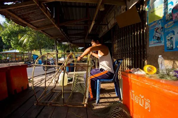 Koh Yao Thailand Januar 2023 Fischer Einem Fischerdorf Auf Der — Stockfoto