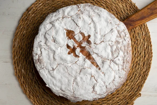 Die Tarta Santiago Ist Die Typischste Süßspeise Der Galizischen Küche — Stockfoto