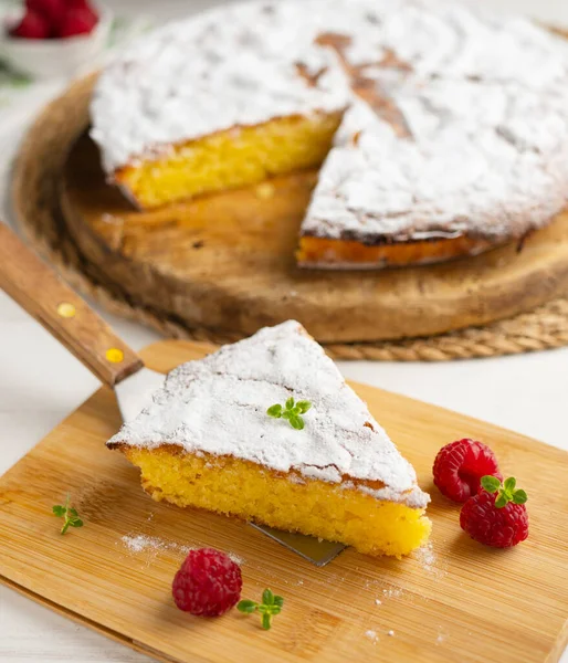 Tarta Santiago Most Typical Sweet Galician Cuisine Easily Recognized Its — Stock Photo, Image