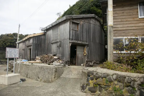 Shukunegi Stara Tradycyjna Wioska Drewnianymi Domami Okresu Edo Wyspie Sado — Zdjęcie stockowe