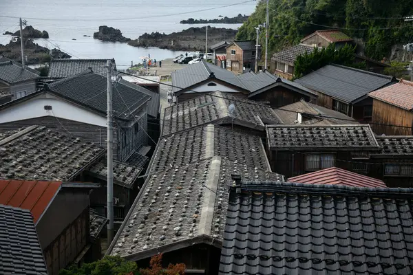 Shukunegi Old Traditional Village Wooden Houses Edo Period Sado Island — Stock Photo, Image