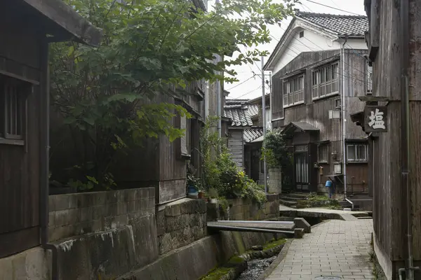 Shukunegi Stará Tradiční Vesnice Dřevěnými Domy Období Edo Ostrově Sado — Stock fotografie