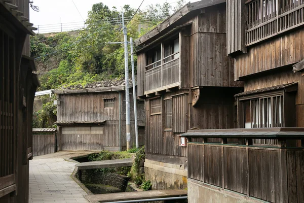 Shukunegi Gammal Traditionell Med Trähus Från Edo Perioden Sado Island — Stockfoto