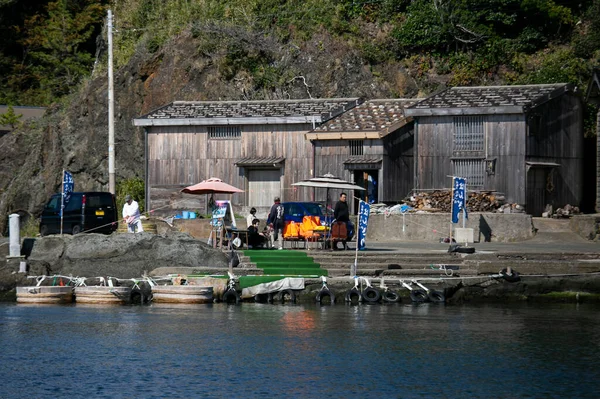 Shukunegi Japão Outubro 2023 Grupo Turistas Desfrutando Passeio Barco Tarai — Fotografia de Stock