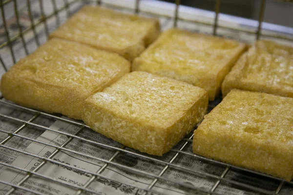 Smažené Čerstvé Tofu Porce Připravené Tofu Shizuoka Japonsko — Stock fotografie
