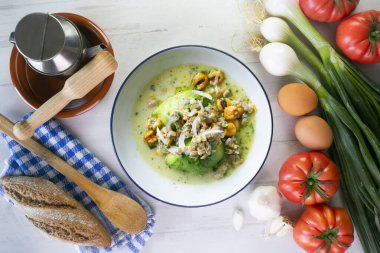 Midye ve avokado ile Ceviche