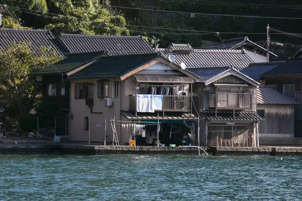 Kyoto Nun Kuzeyindeki Güzel Balıkçı Köyü Ine Funaya Kayıkhaneler Deniz — Stok fotoğraf
