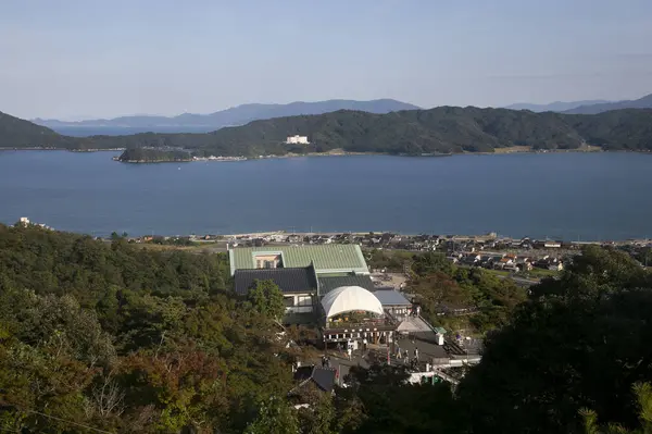 Amanohashidate Japonia Października 2023 Widok Piaskownicę Znajduje Się Zatoce Miyazu — Zdjęcie stockowe