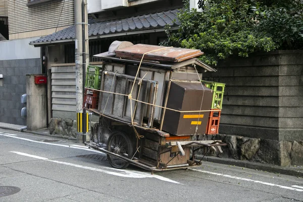 Fukuoka Japonia Października 2023 Yatai Zaparkowany Ulicy Yatai Jest Mały — Zdjęcie stockowe