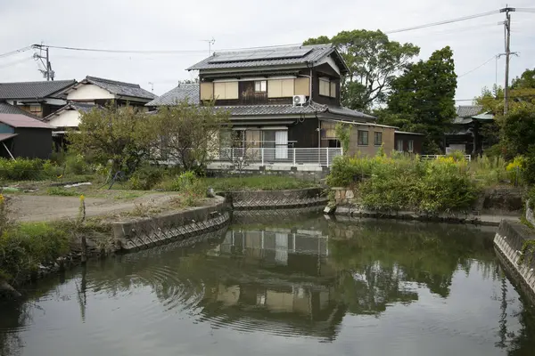 Staden Yanagawa Fukuoka Har Vackra Kanaler Att Promenera Tillsammans Med — Stockfoto