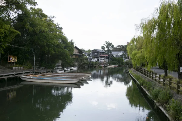 Stad Yanagawa Fukuoka Heeft Prachtige Kanalen Mee Wandelen Met Boten — Stockfoto
