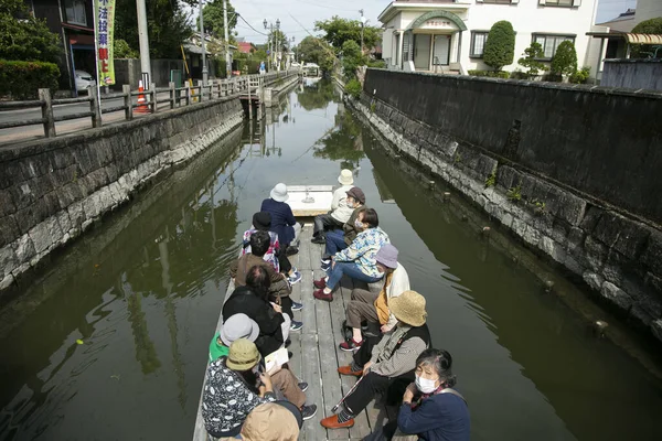 Yanagawa Japan Oktober 2023 Staden Yanagawa Fukuoka Har Vackra Kanaler — Stockfoto
