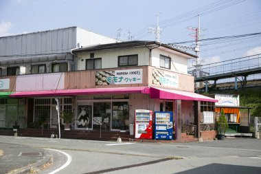 Kurume, Japonya; 1 Ekim 2023: Japonya 'da kurabiye dükkanı.