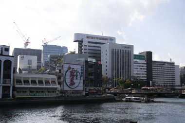 Fukuoka, Japonya; 1 Ekim 2023: Fukuoka City 'deki Hakata Körfezi manzarası.