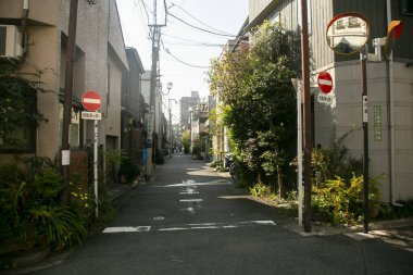 Tokyo, Japonya 1 Ekim 2023: Yanaka, Tokyo 'da sokak pazarı, güzel sokakları ve mezarlığıyla ünlü bir mahalle..