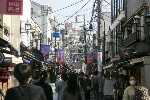 Tokio Japonsko Října 2023 Yanaka Čtvrť Tokiu Proslulá Svým Pouličním — Stock fotografie