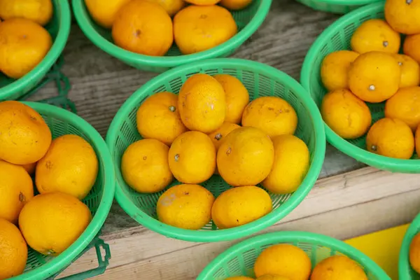 Mikan Agrume Simile Mandarino Che Viene Coltivato Grandi Quantità Nelle — Foto Stock