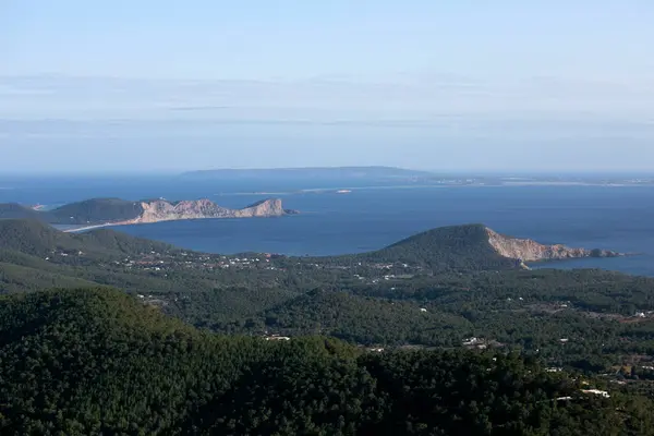 Blick Auf Die Südwestküste Von Ibiza Und Formentera Vom Berg — Stockfoto