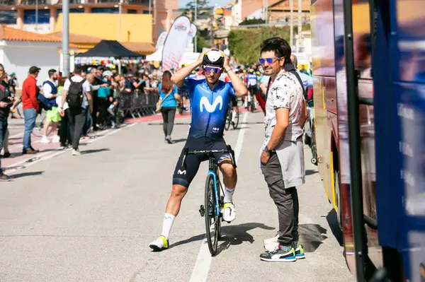 Girona, İspanya; 18 Mart 2024: La Volta Katalunya 2024 sırasındaki İvan GARCIA CORTINA (ESP) Film Ekibi (ESP).