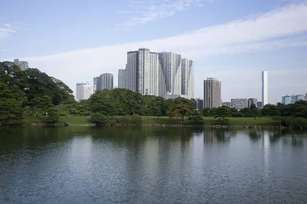 Tuinen Van Hamarikyu Zijn Een Openbaar Park Tokio Japan Gelegen — Stockfoto