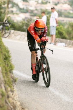 Nice, Fransa; 21 Temmuz 2024: Profesyonel bisikletçi GERAINT THOMAS INEOS GRENADIERSGBR Fransa Bisiklet Turu 'nun deneme aşamasında.